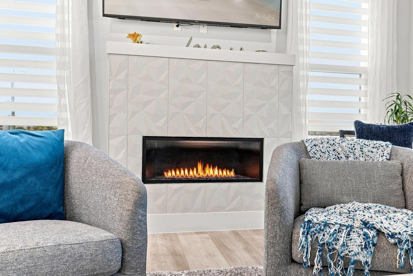 Family room fireplace